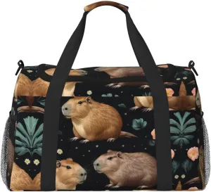 Guinea Pig Illustration print Weekender Overnight Carry On Bag Gym Luggage Bag Duffel Bag for Travel Women