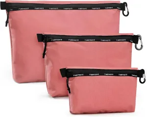 Haimont 3 Sets Zipper Pouch Travel Packing Bags for Toiletry, Makeup, Cosmetic Accessory, Tool, Small Organizer Bag, Water Resistant