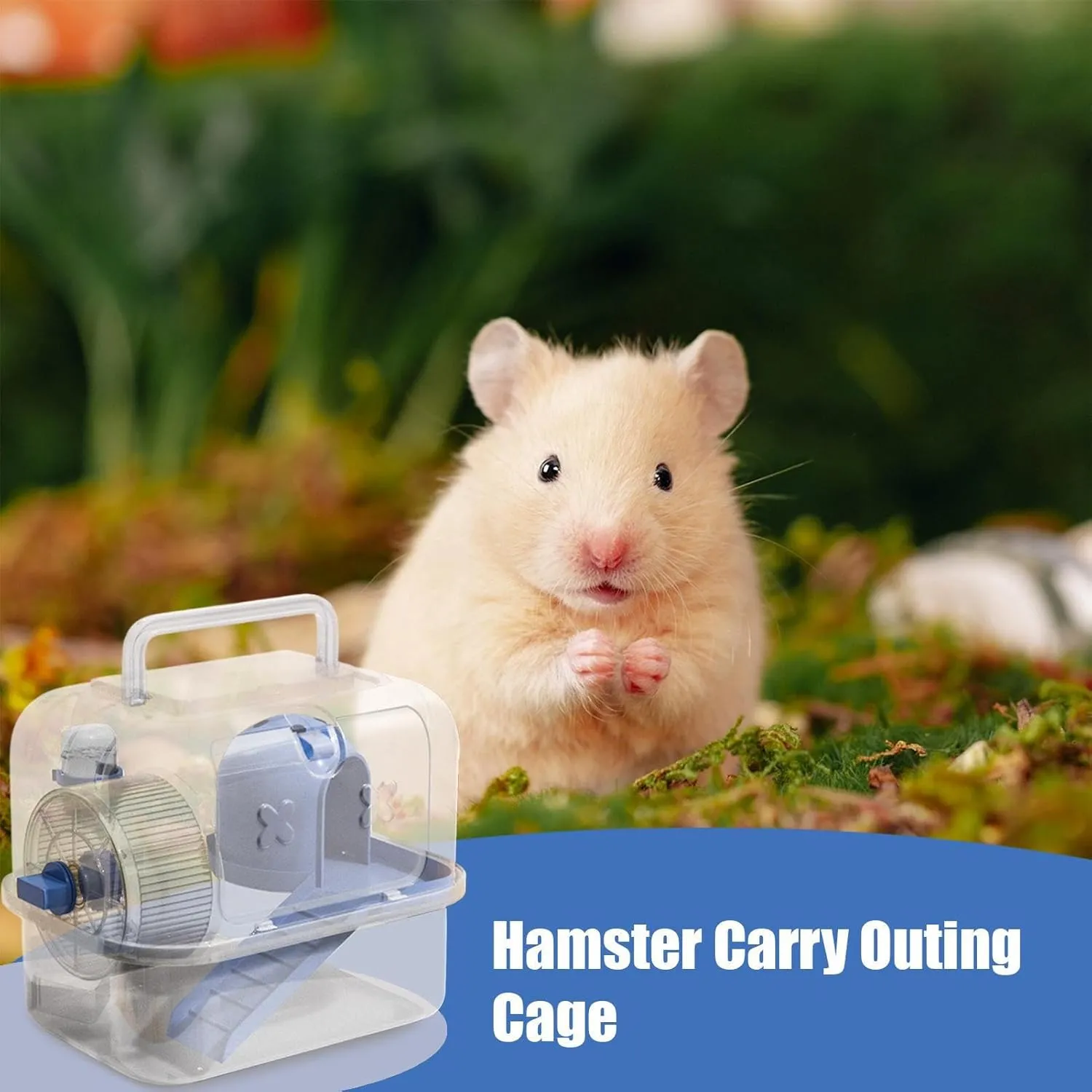 Hamster Transport Box - Dwarf Hamster Travel Bag | Small Pet Travel Case, Transparent Small Pet Outing Case | Transparent Hamster Carrying Case for Travel, Hiking, Walking, Outdoors