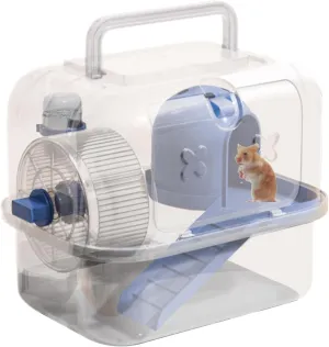 Hamster Transport Box - Dwarf Hamster Travel Bag | Small Pet Travel Case, Transparent Small Pet Outing Case | Transparent Hamster Carrying Case for Travel, Hiking, Walking, Outdoors