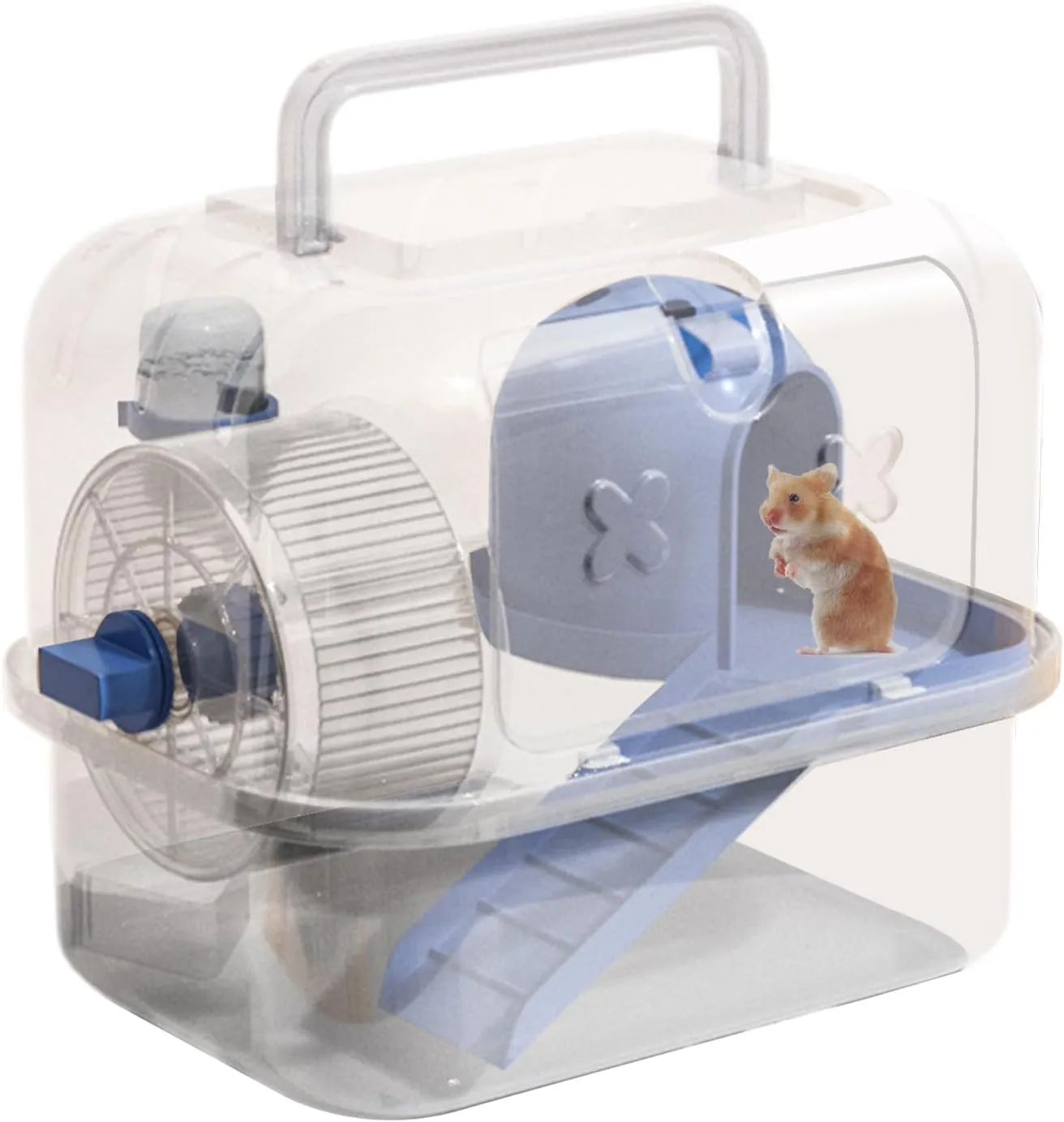 Hamster Transport Box - Dwarf Hamster Travel Bag | Small Pet Travel Case, Transparent Small Pet Outing Case | Transparent Hamster Carrying Case for Travel, Hiking, Walking, Outdoors