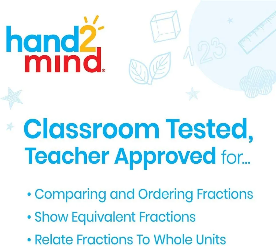 hand2mind Rainbow Fraction Tower Cubes, Montessori Math Materials, Fraction Manipulatives, Unit Fraction, Fraction Cubes, Math Manipulatives for Elementary School, Homeschool Supplies (15 Sets)