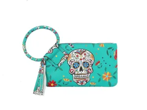 Handbag Republic Multi Print, Crocodile, Calavera Skull, Wristlet Evening Bag Purse Wallet For Women Vegan Leather by Virago