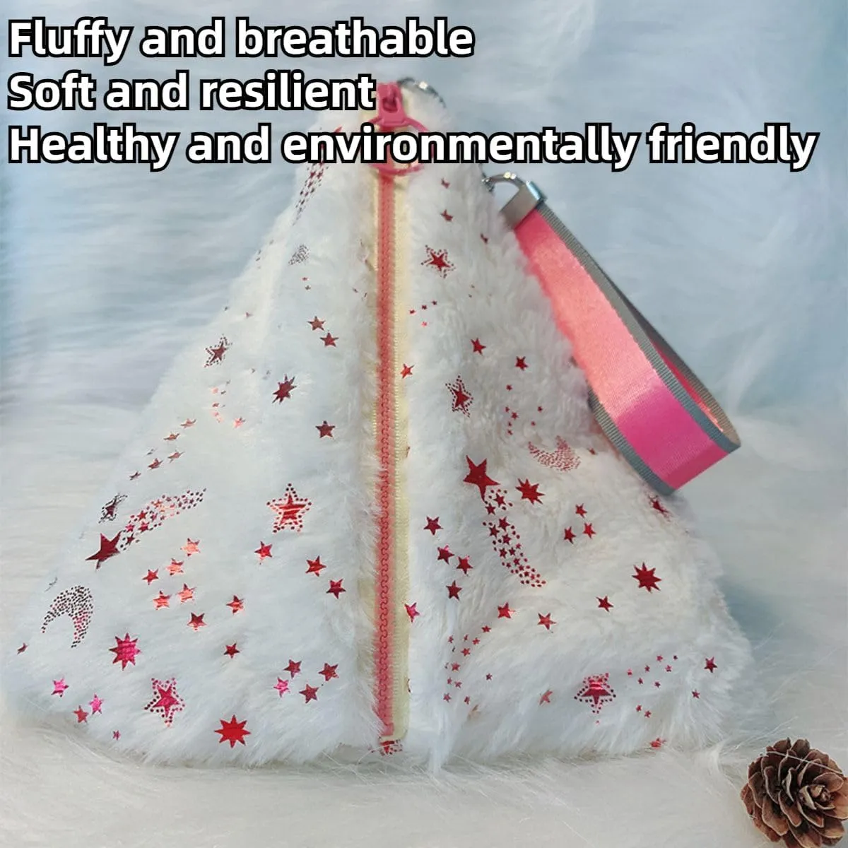 Handmade Sugar Glider Bonding Pouch Hamster Carrier Bag Small Animal Portable Travel Bag Breathable Vent for Squirrel Rat for Winter (Grey B,Medium)
