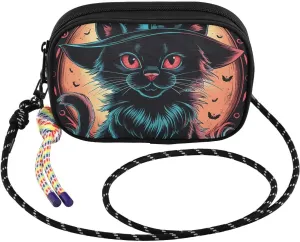 Happy Halloween Cat Hat Crossbody Bag for Women Cell Phone Purses Women's Small Shoulder Handbags Wallet Purse with Strap