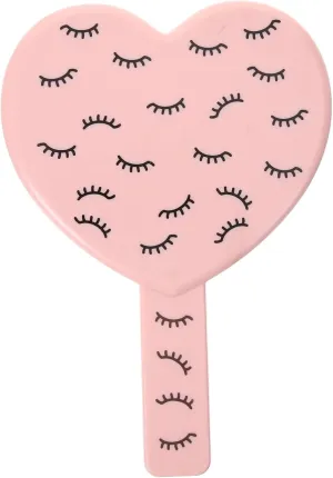 Heart Handheld Mirror Cute Decorative Travel Mirror with Handle Portable Compact Makeup Mirror for Go Touch Ups Heart Design