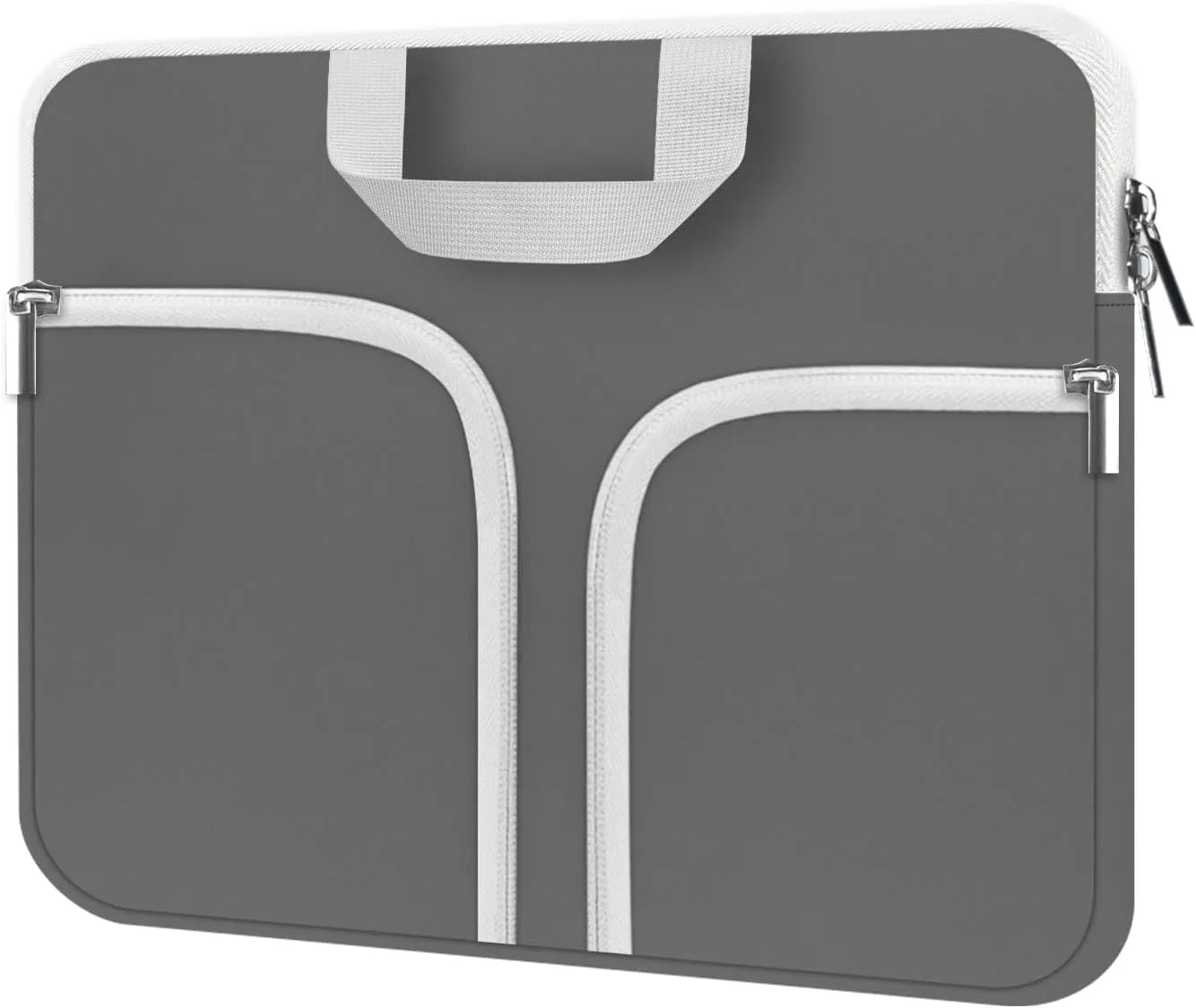 HESTECH Chromebook Case,11.6-12.3 Laptop Sleeve Neoprene Computer Bag Handle Protective Cover for Acer R11/Spin 311/HP Stream/Samsung/Surface Pro X/7/6/5/4/Go 12.4"/13 inch MacBook Air/Pro M2 M1,Gray