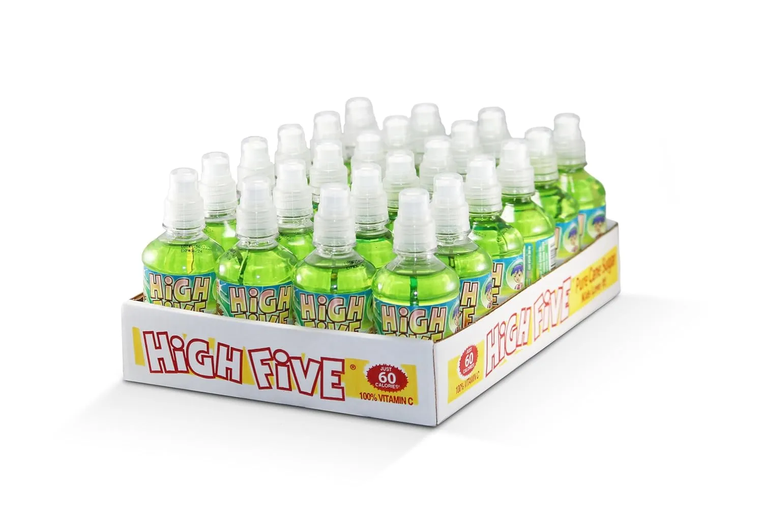 High Five Juice Drink – Apple - 10.1 oz Bottles, Naturally Sweetened with Vitamin C, Low-Calorie Fruit Juice Beverages with Spill Proof Sports Cap 10.1 Ounce (Pack of 24)