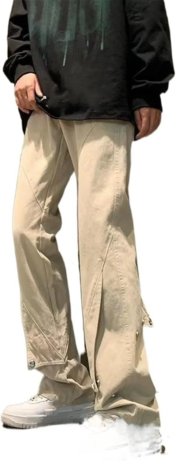 High Street Pants for Men, Aviator Work Pants, Straight Pants