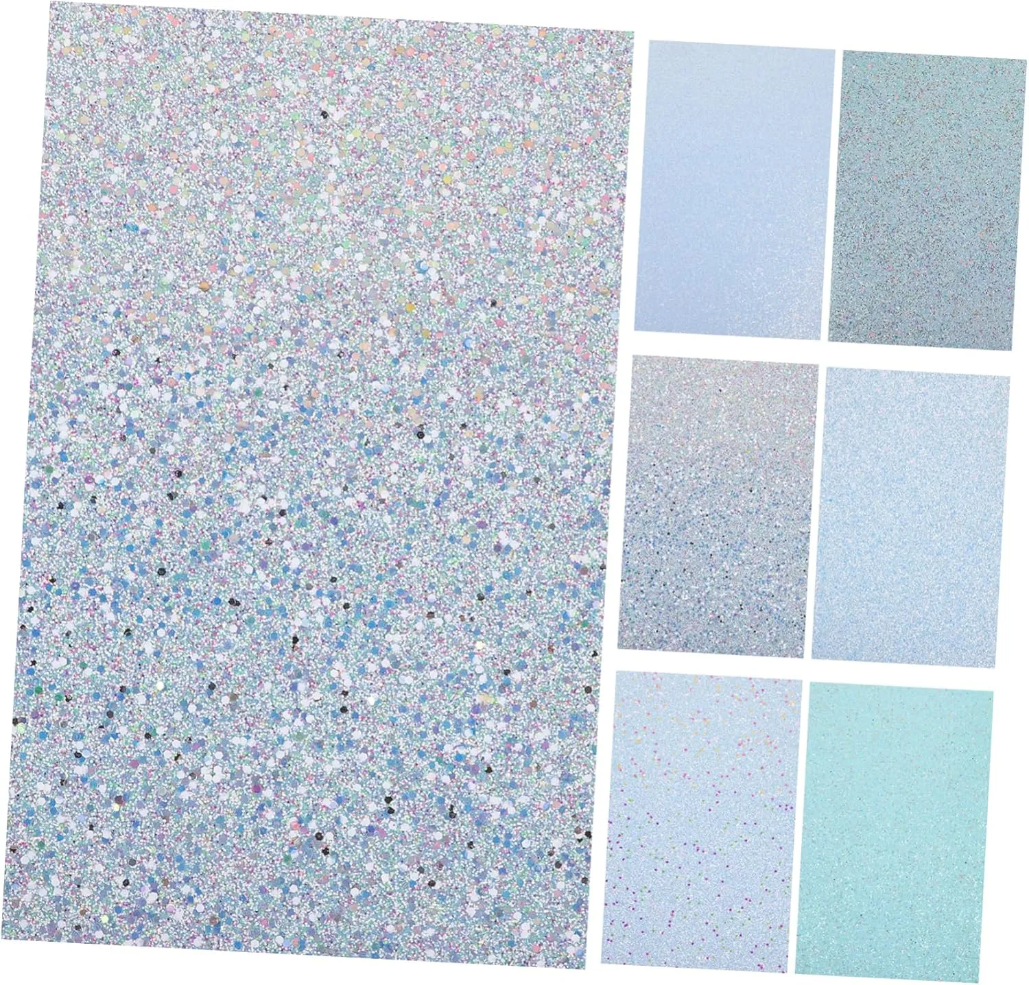 Homoyoyo Sky Blue Bow Fabric Pu Leather Sheets DIY Handcraft Supply Decorative Faux Leather Glitter Sheets