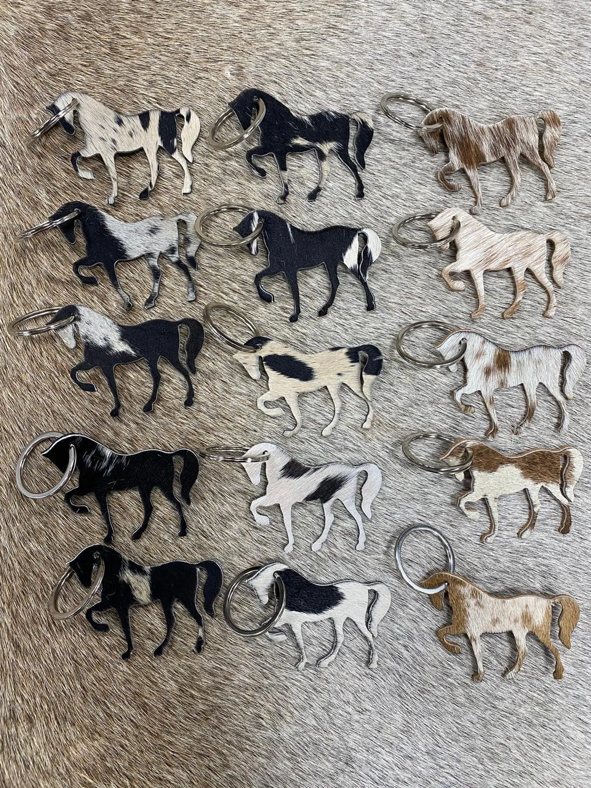 Horse Cowhide Keychain