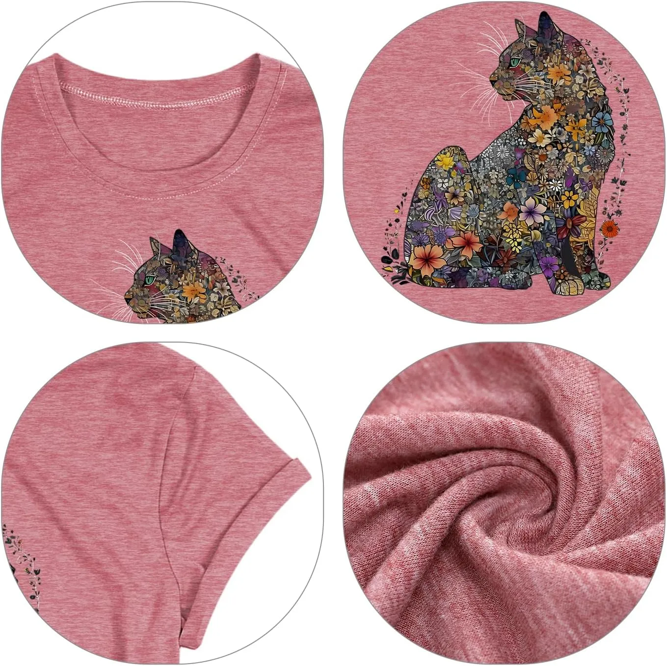 Hummingbird Shirt for Women Funny Women's Flower Graphic Tees Cute Bird Lover Short Sleeve Shirts ﻿