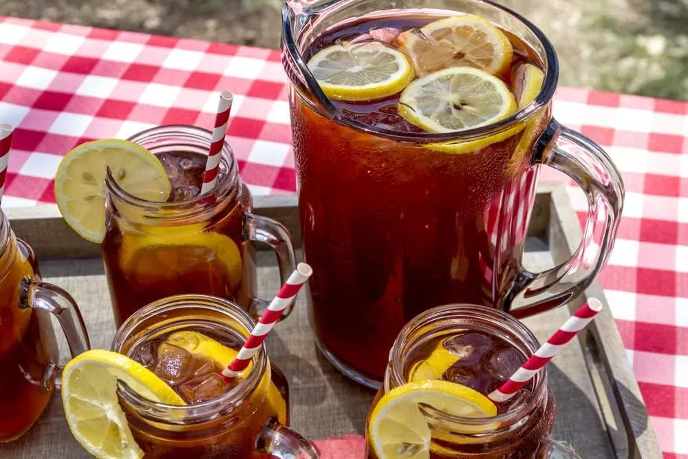 Iced Tea Sweet Real Brewed, Pure Cane Sugar, Caffeinated All Natural Drinks, No Artificial Flavors or Colors (Large 64oz Pack of 2) By Southern Sweet Tea Company