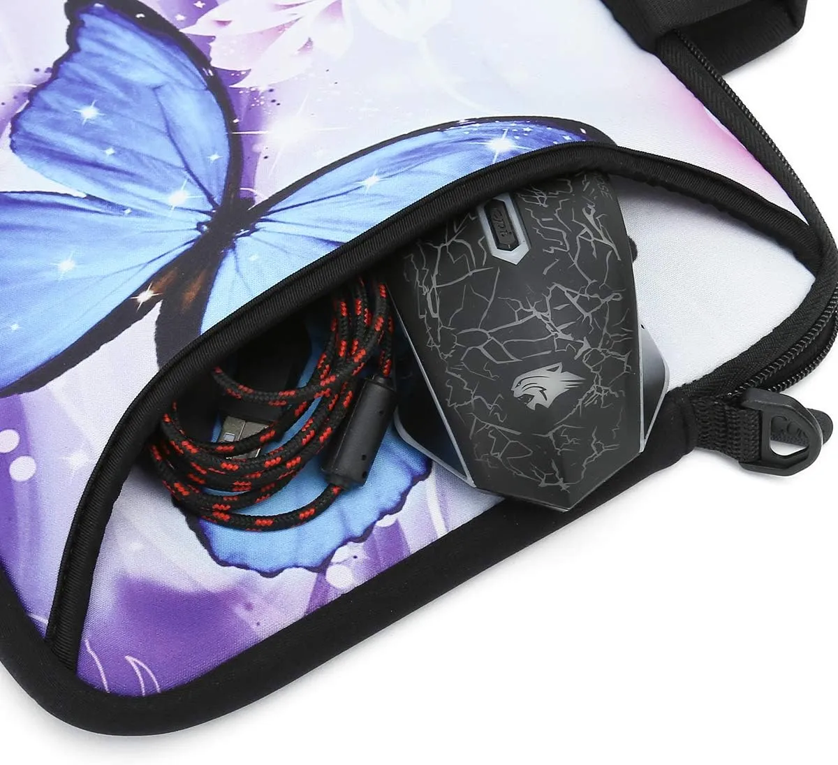 icolor 15" Laptop Shoulder Bag Holder 14" 14.2" 15.4" 15.6" Neoprene Notebook Computer Messenger Briefcase Cover Pouch Sleeve w/Adjustable Strap