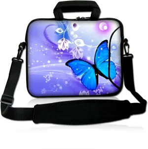 icolor 15" Laptop Shoulder Bag Holder 14" 14.2" 15.4" 15.6" Neoprene Notebook Computer Messenger Briefcase Cover Pouch Sleeve w/Adjustable Strap