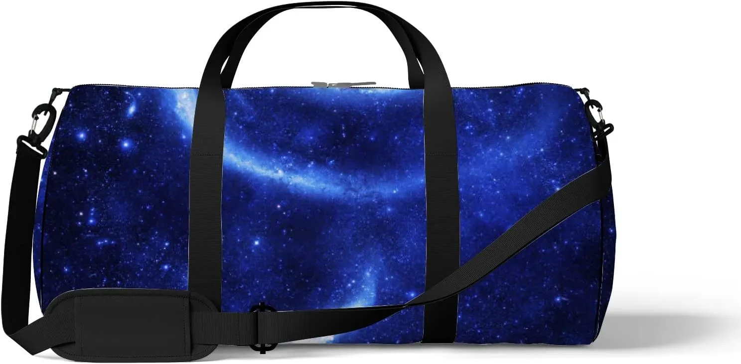 Icy Rose Galaxy Sports Bag Tote Bag Waterproof Gym Bag with Shoulder Strap Zipper 2 Side Pockets for Men and Women, Travel and Storage Shoulder Bag.