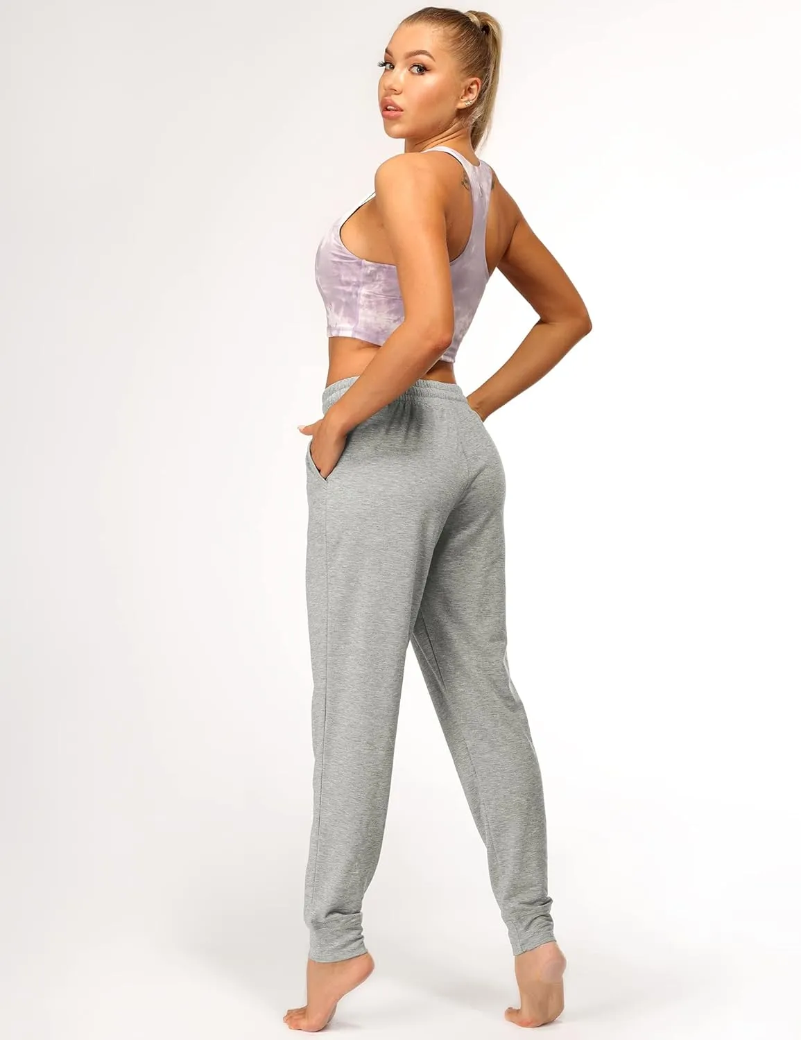 icyzone Women's Active Joggers Sweatpants - Athletic Yoga Lounge Pants with Pockets
