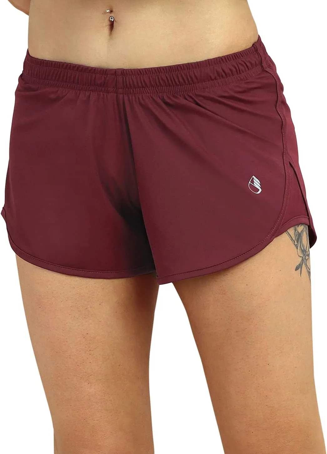 icyzone Workout Shorts Built-in Brief - Women's Gym Exercise Athletic Running Yoga Shorts