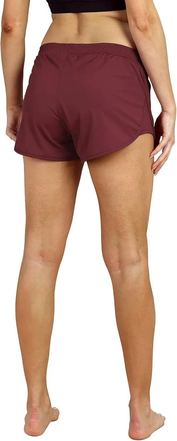 icyzone Workout Shorts Built-in Brief - Women's Gym Exercise Athletic Running Yoga Shorts