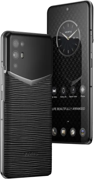 iVERTU Procella Calfskin 5G Phone, Unlocked Smartphone, Secure Encrypted, 64MP Camera, 12 512G, 120Hz FHD (1080 * 2400) OLED Display, Dual SIM, Fast Charge (Black)