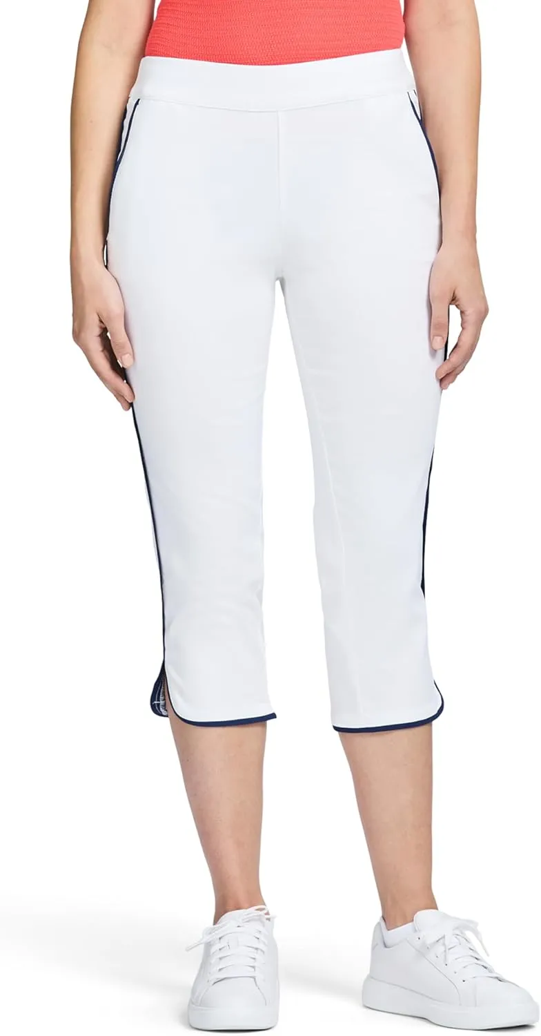 IZOD Women's Athletic Capri Pants Performance Stretch Travel Golf