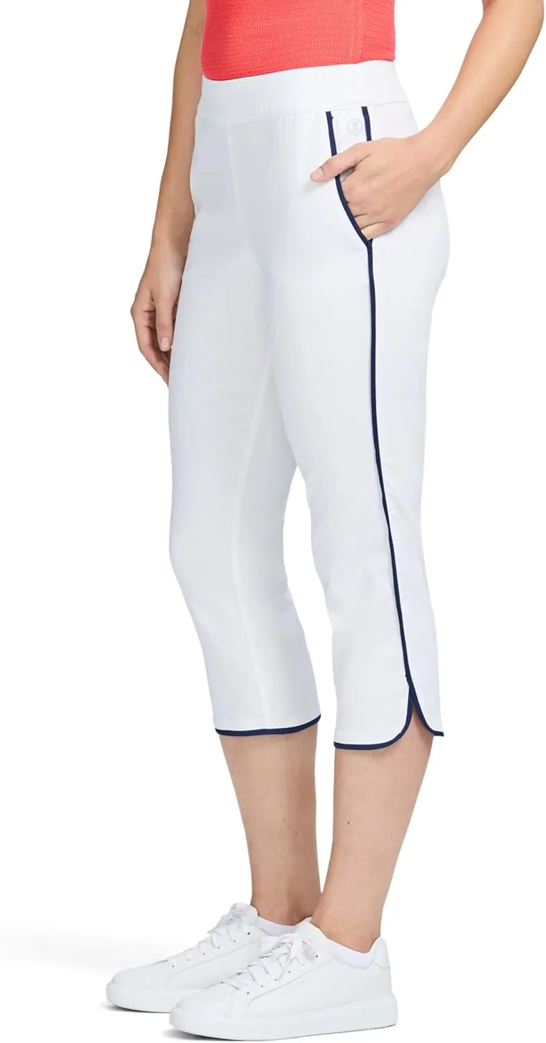 IZOD Women's Athletic Capri Pants Performance Stretch Travel Golf