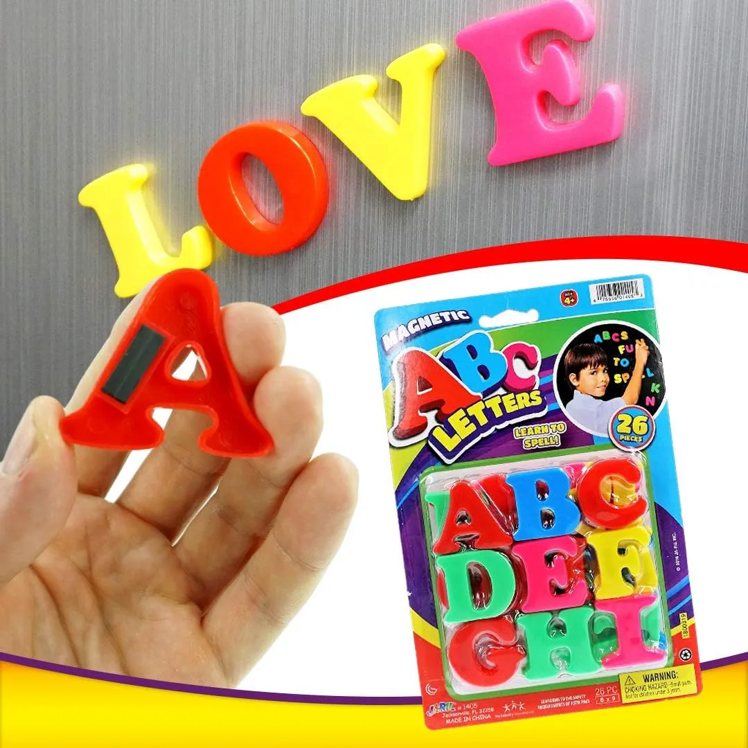 JA-RU Magnetic Letters and Numbers (6 Packs) Fun Colorful Fridge Magnets for Kids. Counting Number & Alphabet Learning Toys. Preschool & Kindergarten School Supplies. (4) ABC-(2) 123-1405-6s