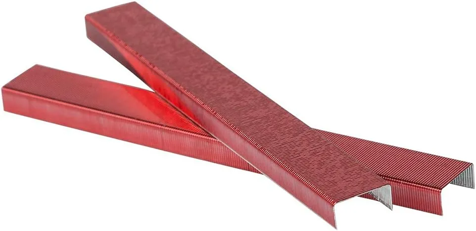 JAM PAPER Standard Size Colorful Staples - Ruby Red - 5000/box