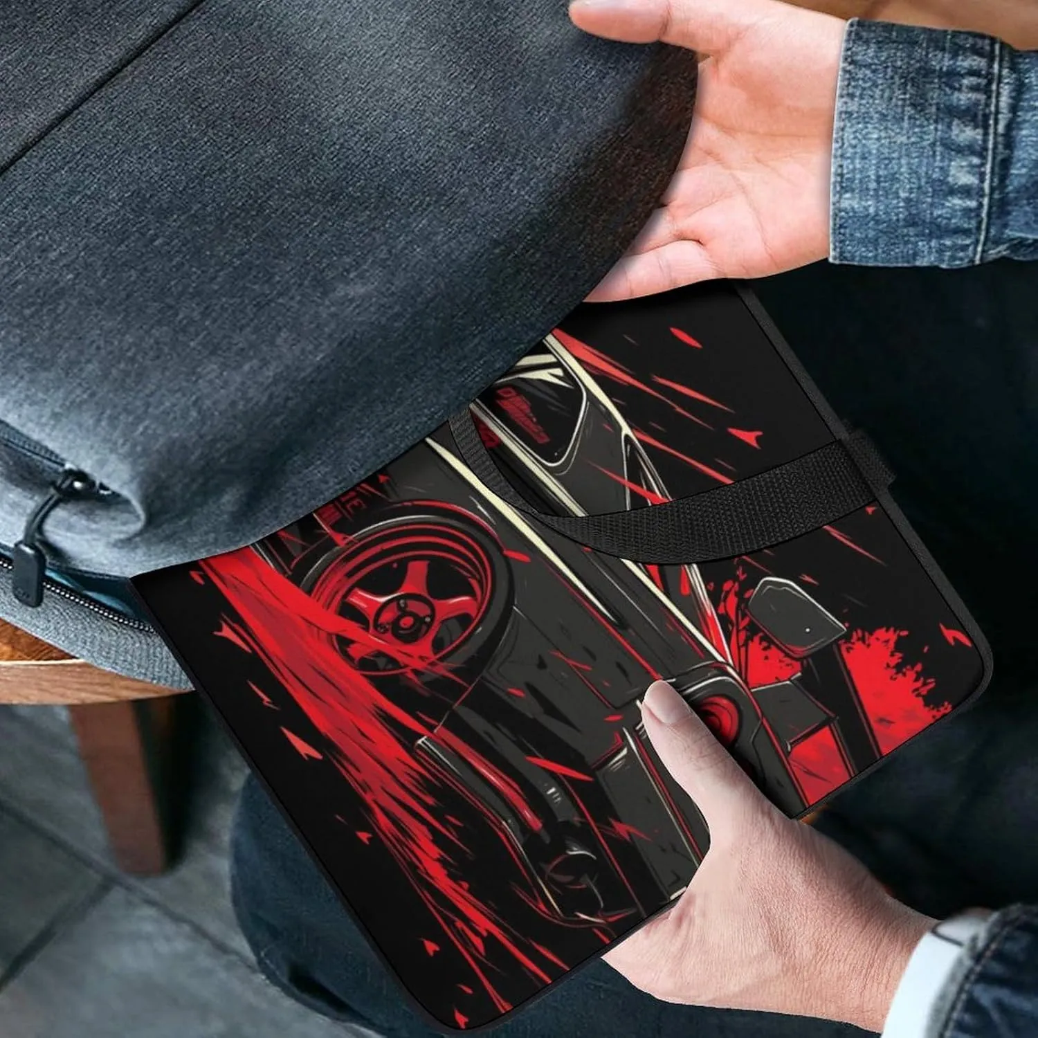 Japanese JDM Car Printed Laptop Computer Bag, Beautiful And Practical, Suitable for Office, Business Trip And Travel.