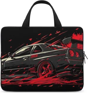 Japanese JDM Car Printed Laptop Computer Bag, Beautiful And Practical, Suitable for Office, Business Trip And Travel.