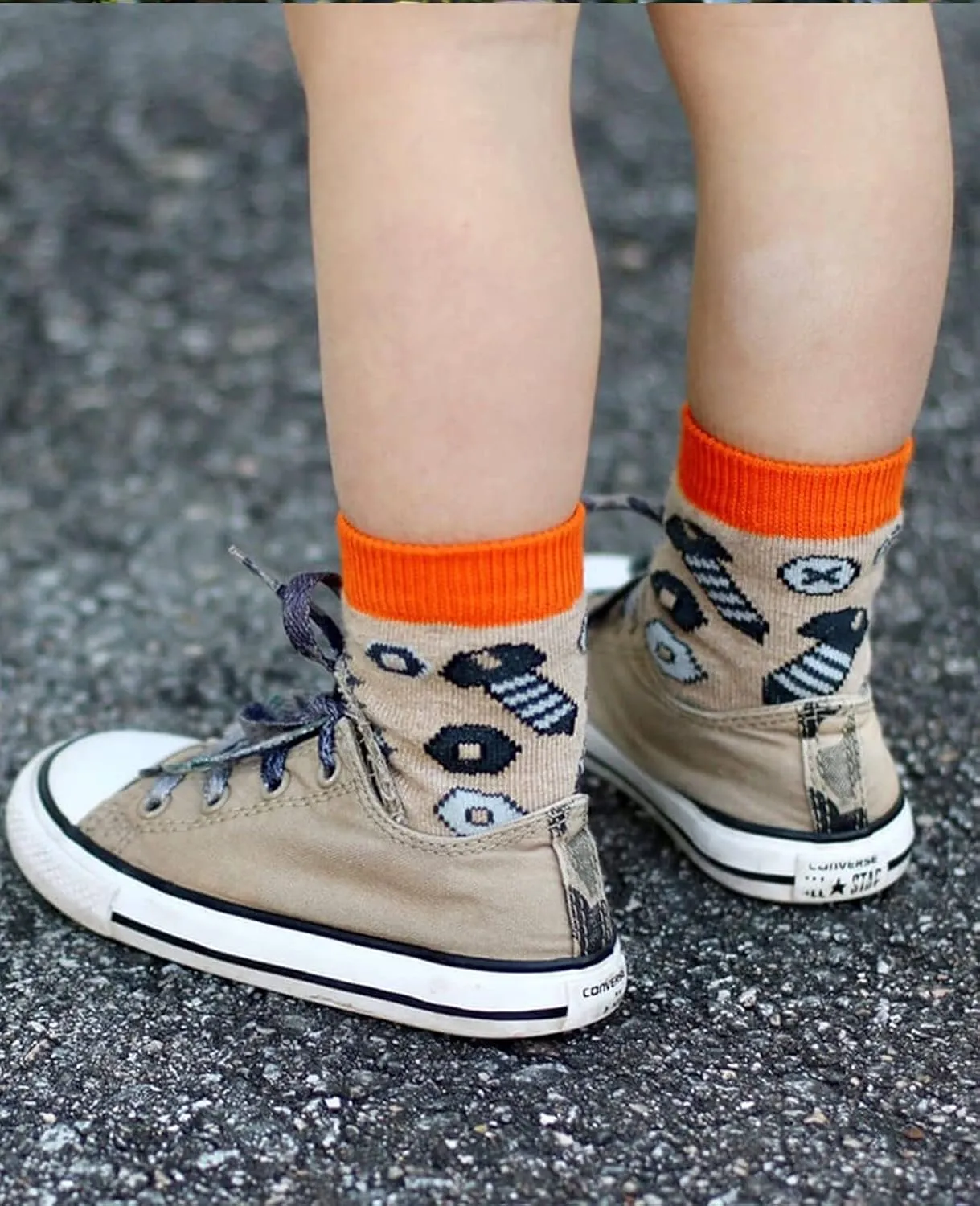 Jefferies Socks Boys' Tools Pattern Crew Socks 6 Pack
