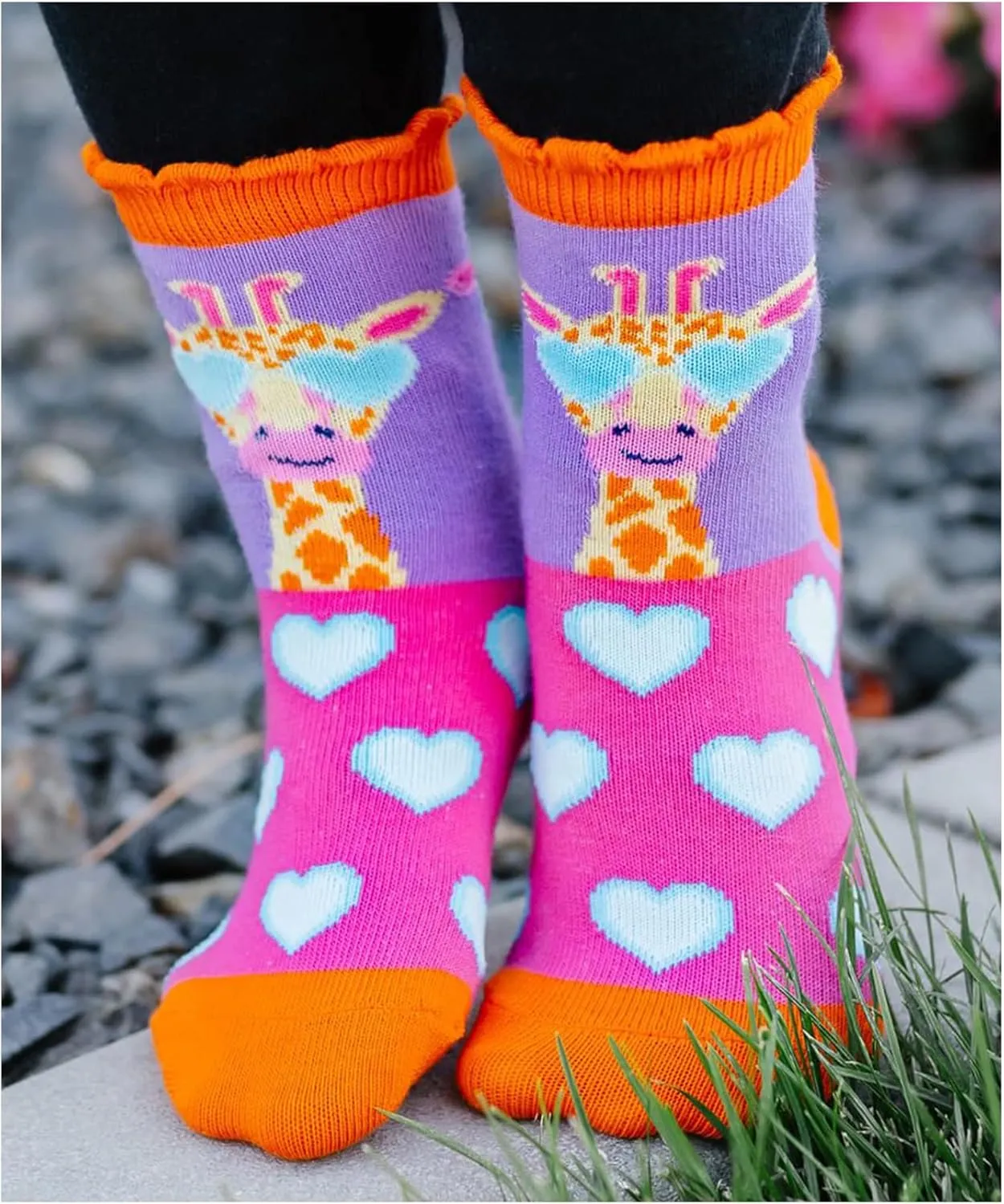 Jefferies Socks Girl's Unicorn Llama Giraffe Flamingo Novelty Pattern Crew Socks 6 Pack