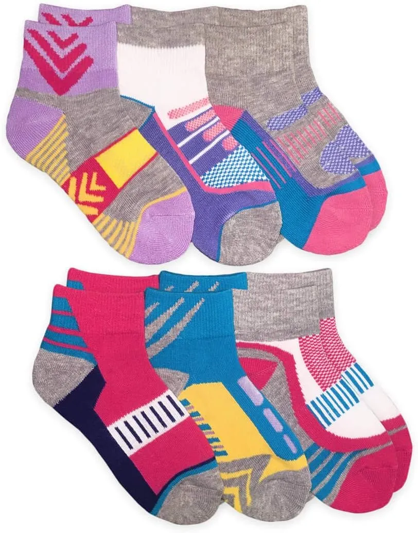 Jefferies Socks Tech Sport Quarter Half Cushion Socks 6 Pair Pack Sockshosiery