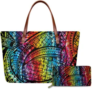 JEOCODY Women Long Wallet Leather Purse Top Handle Tote Bag Large Casual Shoulder Handbag Girls Gift