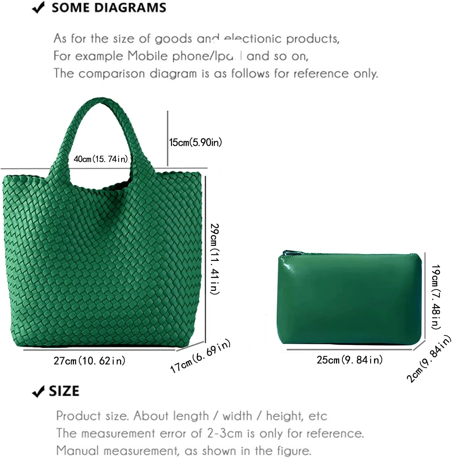 JINMANXUE Fashion Woven Bag Shopper Bag Travel Handbags and Purses Women Tote Bag Large Capacity Shoulder Bags