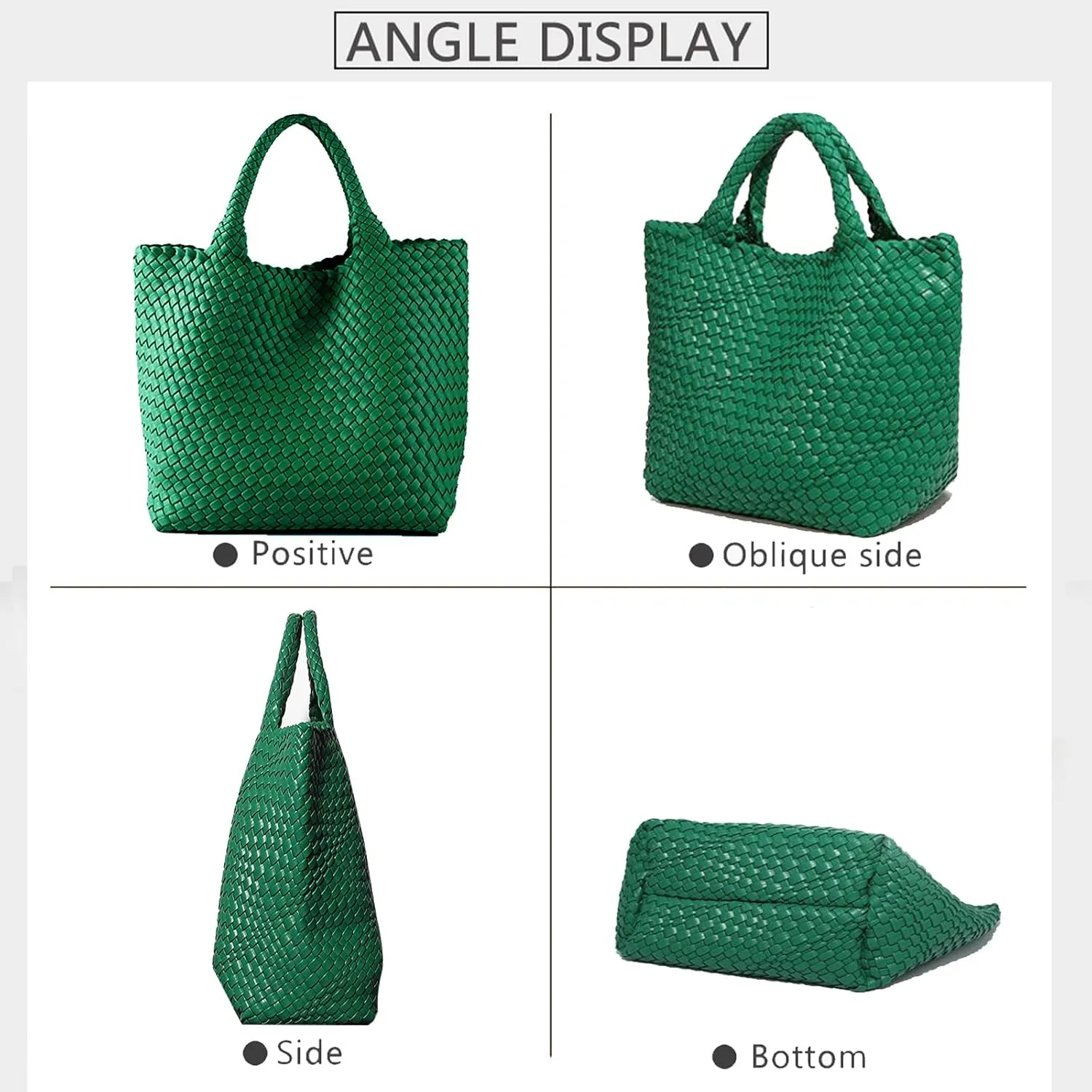 JINMANXUE Fashion Woven Bag Shopper Bag Travel Handbags and Purses Women Tote Bag Large Capacity Shoulder Bags