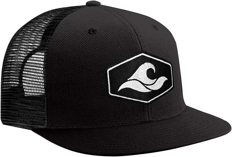 Joe's USA Koloa Surf Hexagon Patch Logo MESH Snapback Hats