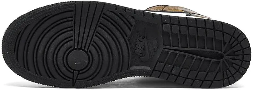 Jordan Big Kid's 1 Mid SE Wear Away Black/Taxi-White-Sail (DQ8418 071)