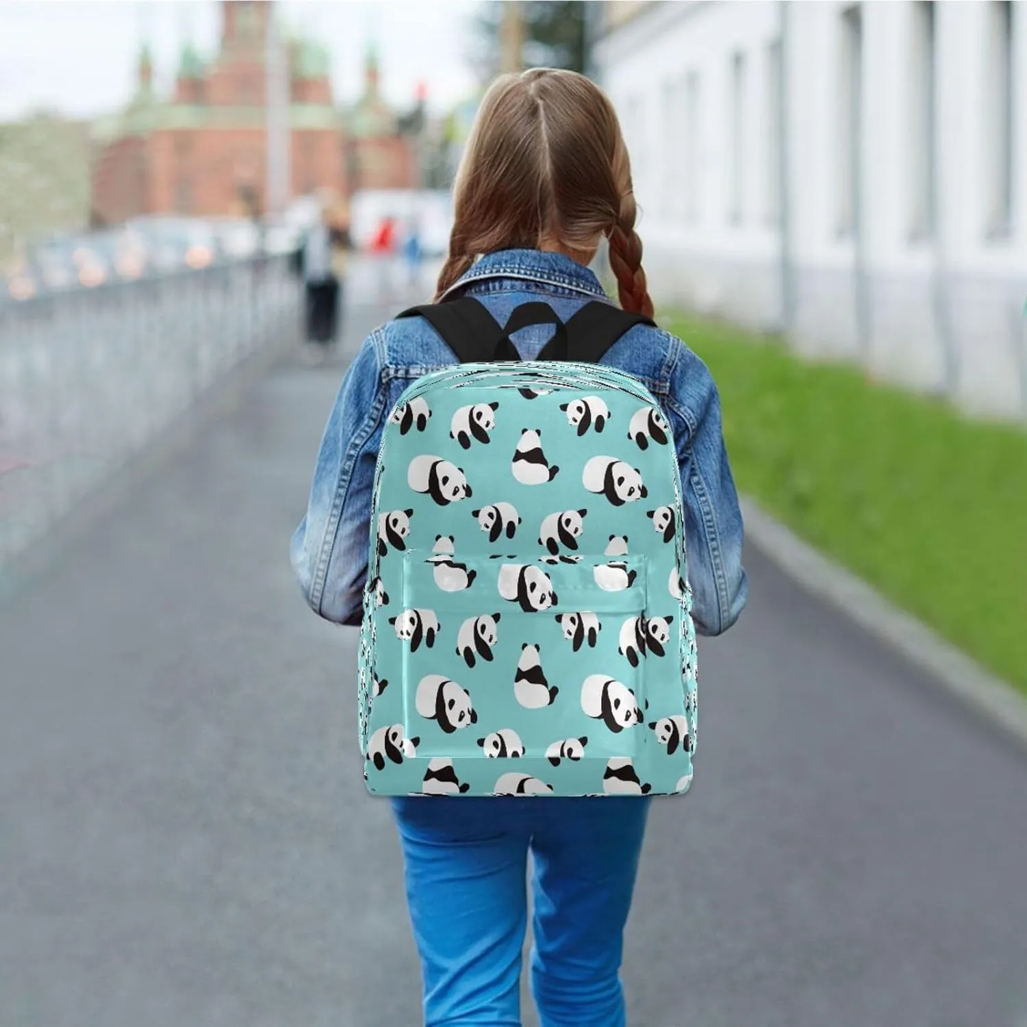 JSTEL Panda Backpack for School Elementary,Kid Bookbag Panda Toddler Backpack Teenager School Backpack
