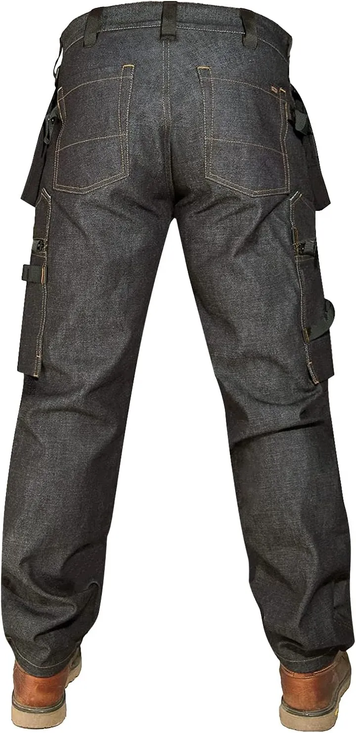 Juicy Trendz Men's Work Pants – Heavy-Duty Relaxed Fit Utility Cargo Trousers for Construction, Carpenter & Outdoor Work
