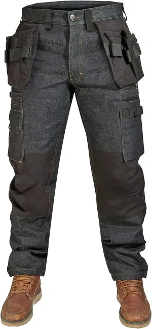 Juicy Trendz Men's Work Pants – Heavy-Duty Relaxed Fit Utility Cargo Trousers for Construction, Carpenter & Outdoor Work