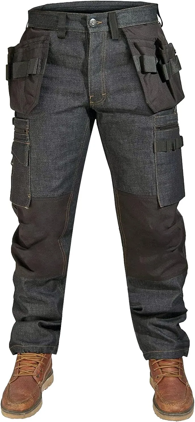 Juicy Trendz Men's Work Pants – Heavy-Duty Relaxed Fit Utility Cargo Trousers for Construction, Carpenter & Outdoor Work