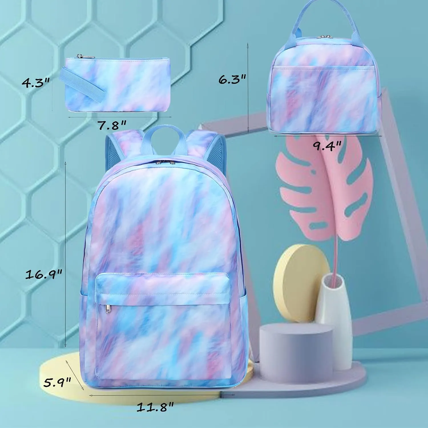 Jumpopack Backpack for Girls School Bag With Lunch Box - Kids Bookbag for Teen Girls
