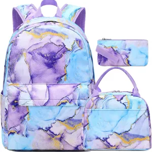 Jumpopack Backpack for Girls School Bag With Lunch Box - Kids Bookbag for Teen Girls