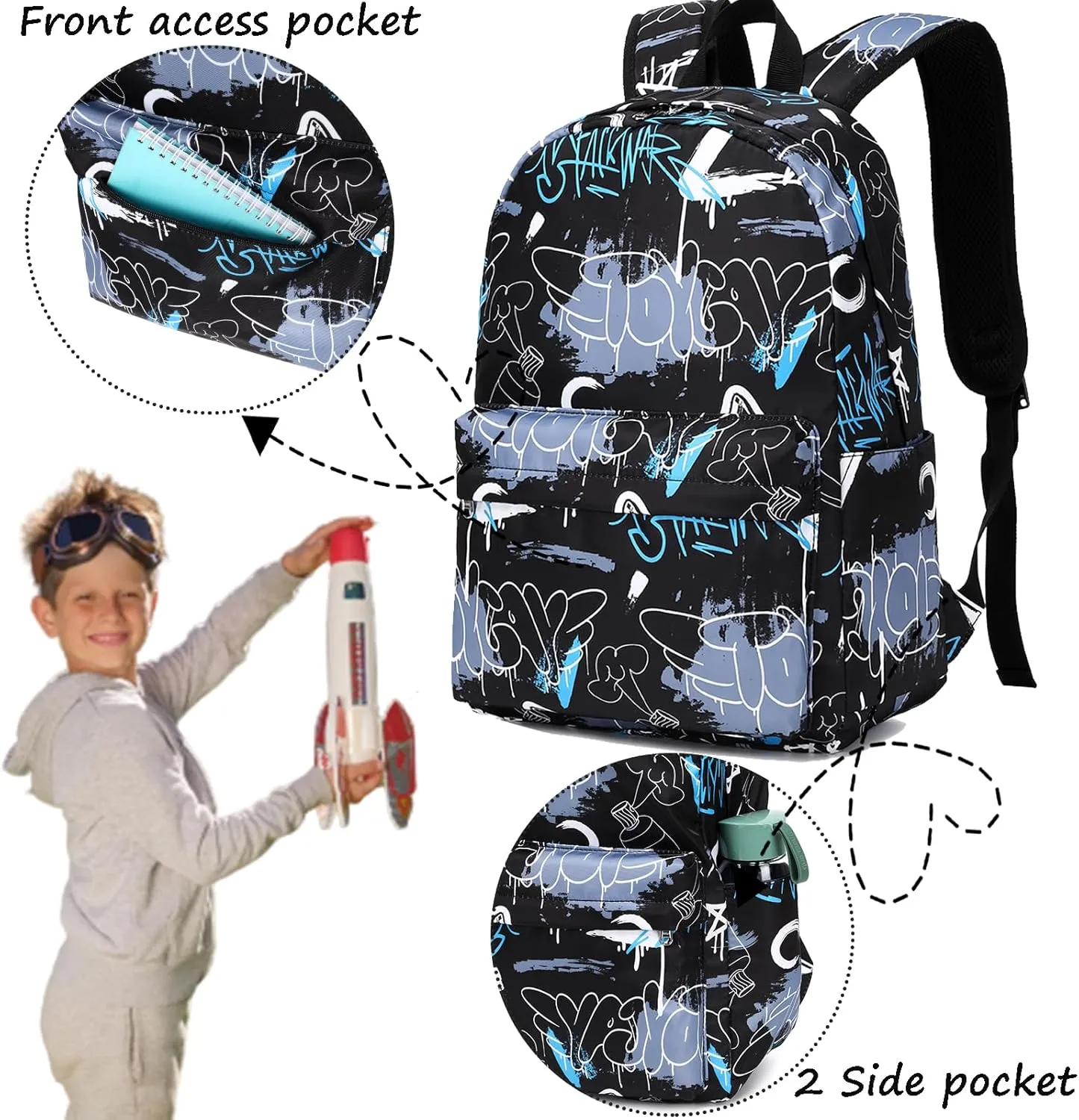 Jumpopack Backpack for Girls School Bag With Lunch Box - Kids Bookbag for Teen Girls