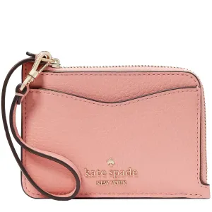 Kate Spade Leila Small Card Holder Wristlet in Peachy Rose wlr00398