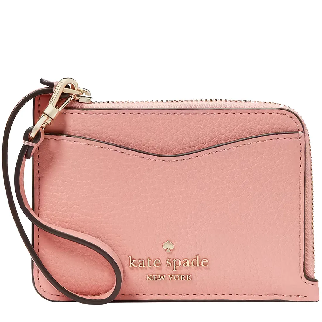 Kate Spade Leila Small Card Holder Wristlet in Peachy Rose wlr00398