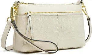 Kattee Leather Crossbody Bags for Women, Small Wristlet Purses for Women