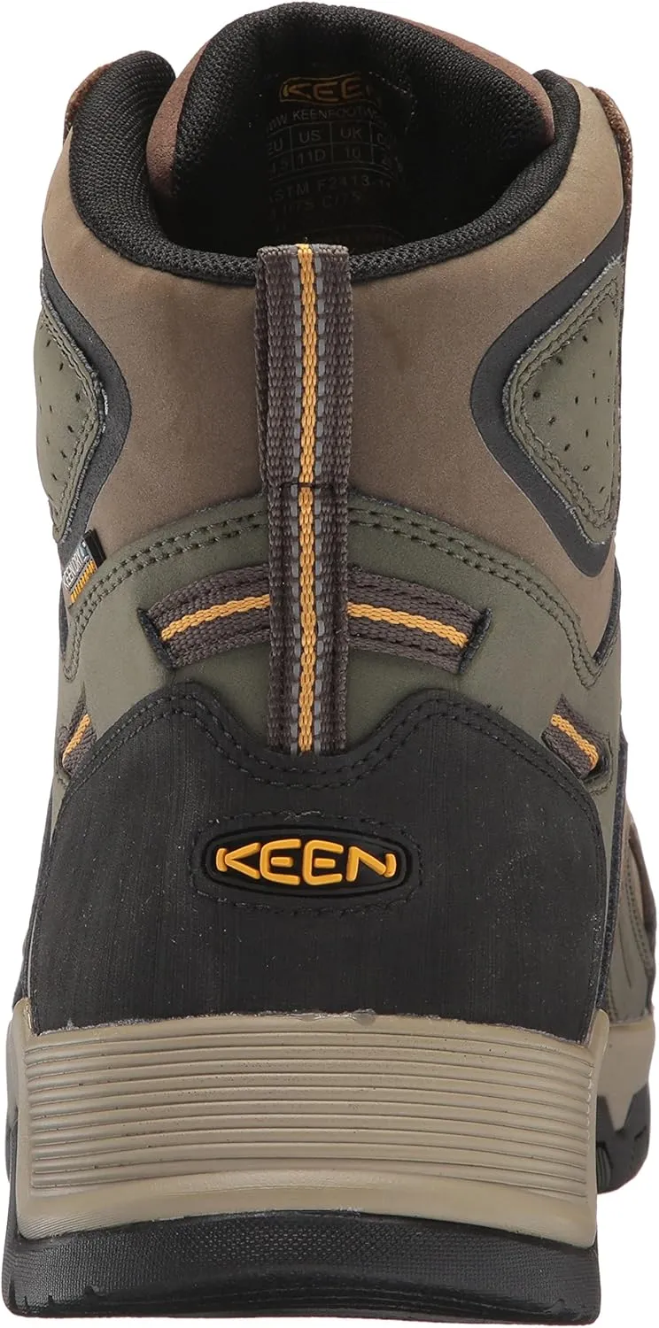KEEN Utility Men's Davenport Mid Height Leather Composite Toe Waterproof Work Boot