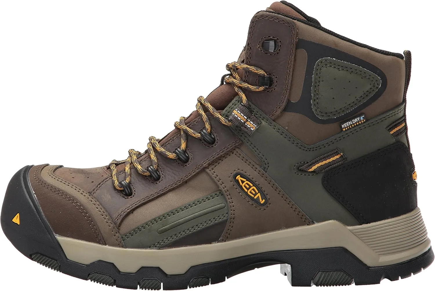KEEN Utility Men's Davenport Mid Height Leather Composite Toe Waterproof Work Boot